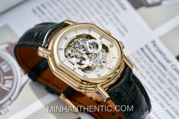 Daniel Roth Academic Ellipsocurvex Chronomax Master Chronograph Skeleton Automatic 18k Rose Gold 447.X.40.161.CN.BA - Ảnh 9