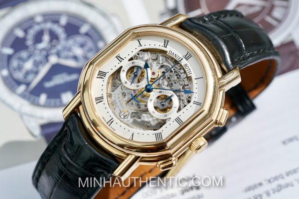 Daniel Roth Academic Ellipsocurvex Chronomax Master Chronograph Skeleton Automatic 18k Rose Gold 447.X.40.161.CN.BA