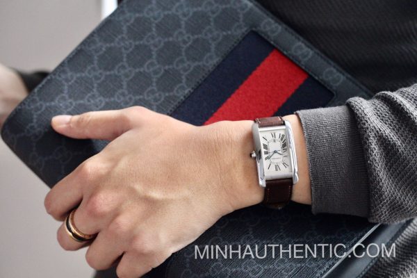 Cartier Tank Americaine Automatic 18k White Gold 1741 W2603256 - Ảnh 7