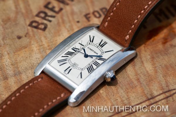 Cartier Tank Americaine Automatic 18k White Gold 1741 W2603256 - Ảnh 19