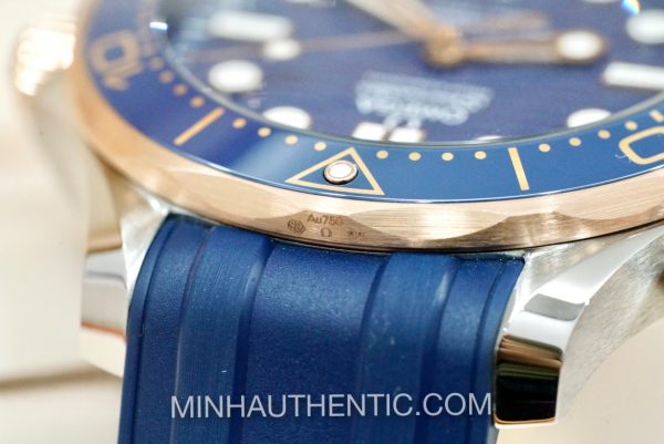 Omega Seamaster Diver 300m Blue Steel/Sedna Gold Master Co-Axial 210.22.42.20.03.002 - Ảnh 9