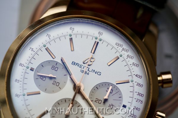 Breitling Transocean Automatic Chronograph 18k Rose Gold RB015212/G738-739P - Ảnh 3