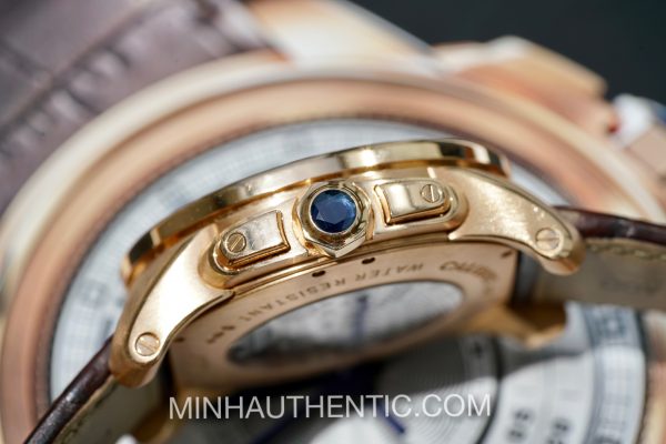 Cartier Calibre Central Chronograph 18k Rose Gold W7100004 - Ảnh 7