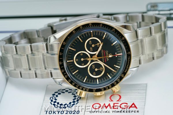 Omega Speedmaster Moonwatch Olympic Tokyo 2020 Limited Edition 18k Gold/Steel Black 522.20.42.30.01.001 - Ảnh 8