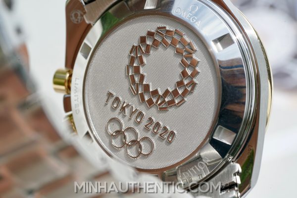 Omega Speedmaster Moonwatch Olympic Tokyo 2020 Limited Edition 18k Gold/Steel Black 522.20.42.30.01.001 - Ảnh 7
