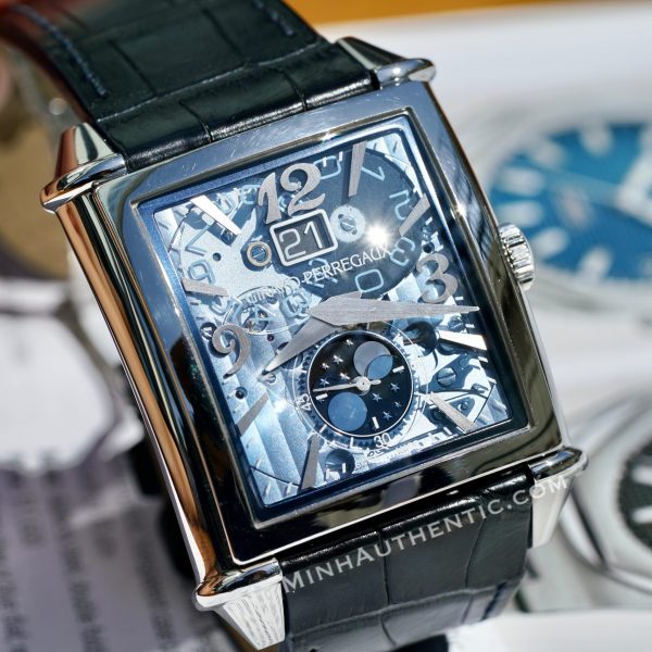 Girard Perregaux Vintage 1945 XXL Large Date Moonphase Blue Sapphire 25882-11-421-BB4A