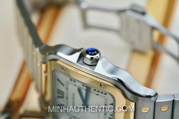 Cartier Santos Medium 18k Gold/Steel W2SA0016 - Ảnh 7