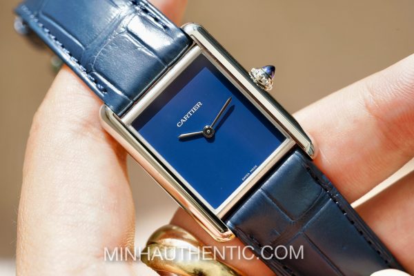 Đồng hồ Cartier Tank Must Large Blue WSTA0055 - Ảnh 11