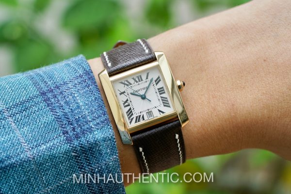 Cartier Tank Francaise Large Automatic 18k Gold W5000156 - Ảnh 2