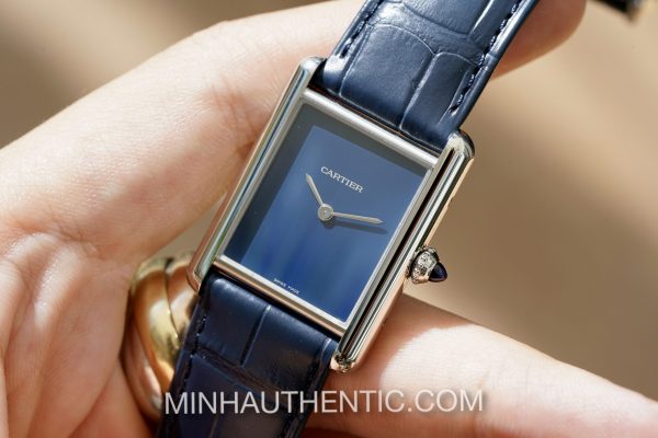 Đồng hồ Cartier Tank Must Large Blue WSTA0055 - Ảnh 7