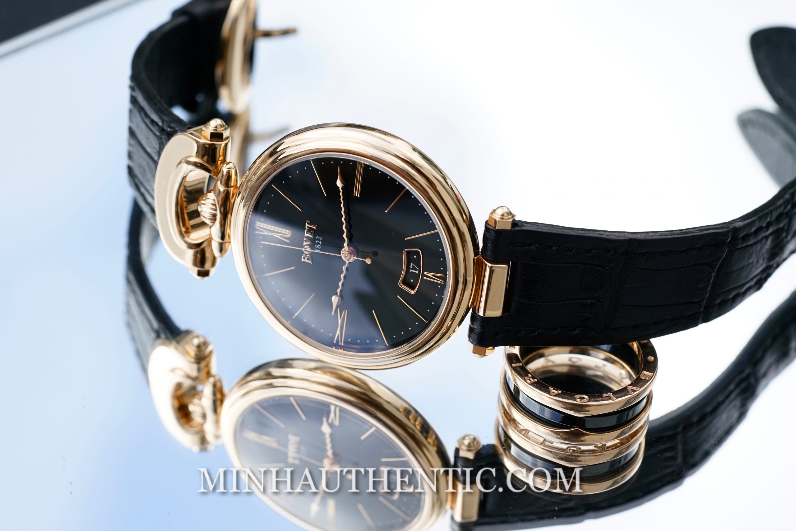 Bovet Chateau de Motiers 40mm Black Automatic 18K Rose Gold HMS0012