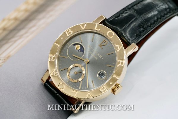 Bvlgari Bvlgari Moonphase Automatic 18k Yellow Gold BB38GLMP/C5 - Ảnh 15