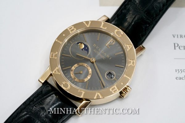 Bvlgari Bvlgari Moonphase Automatic 18k Yellow Gold BB38GLMP/C5 - Ảnh 5