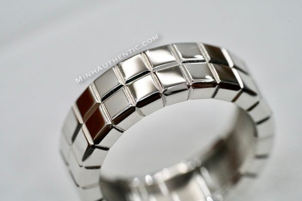 Chopard Ice Cube 2-band 18k White Gold Ring - Ảnh 3