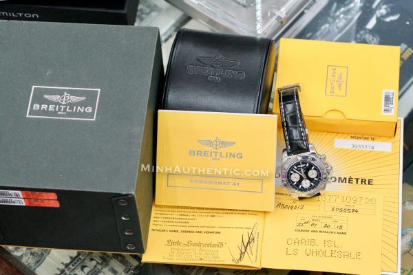 Breitling Chronomat B01 41mm Black AB0140 - Ảnh 4