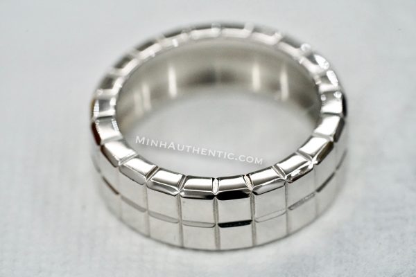 Chopard Ice Cube 2-band 18k White Gold Ring - Ảnh 2