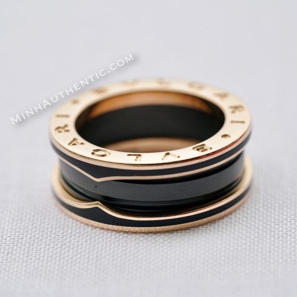 Bvlgari B.zero1 2-band 18k Rose Gold/ Black Ceramic