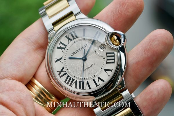 Cartier Ballon Bleu 42mm Automatic 18k Gold/Steel W69009Z3 - Ảnh 4