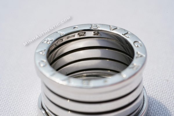 Bvlgari B.zero1 5-band 18k White Gold Ring - Ảnh 3