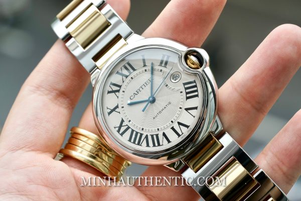 Cartier Ballon Bleu 42mm Automatic 18k Gold/Steel W69009Z3 - Ảnh 5