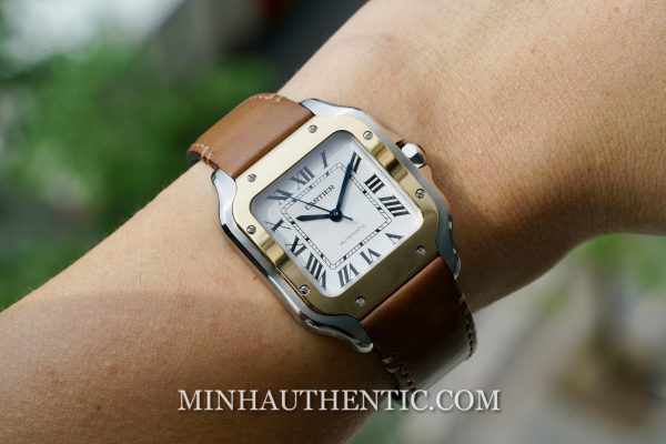 Cartier Santos Medium 18k Gold/Steel W2SA0016 - Ảnh 20