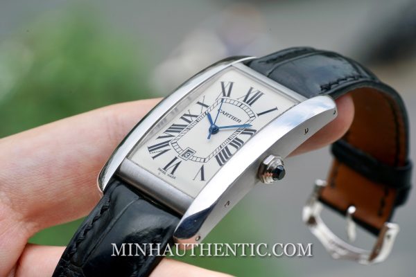 Cartier Tank Americaine Automatic 18k White Gold 1741 W2603256 - Ảnh 5