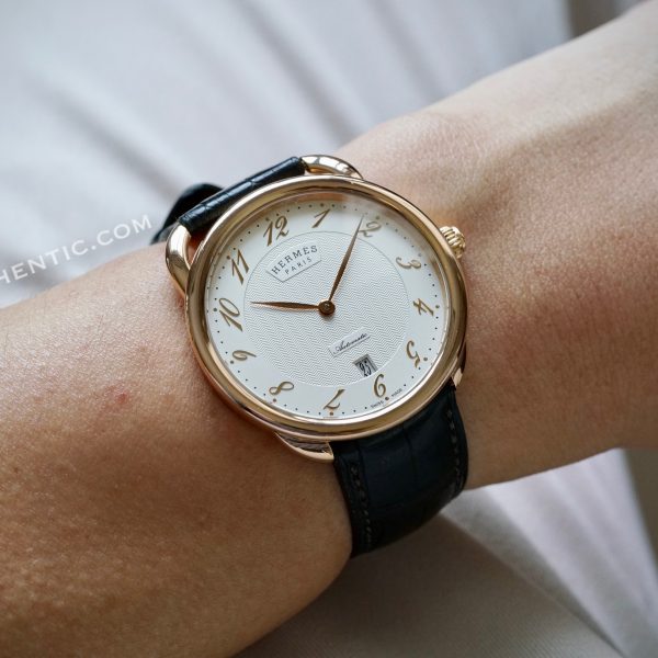 Hermes Arceau 40mm Automatic 18k Rose Gold W038085WW00