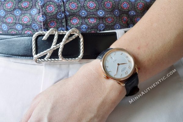 Hermes Arceau 40mm 18k Rose Gold W038085WW00 - Ảnh 4