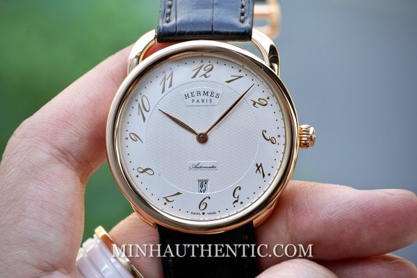 Hermes Arceau 40mm 18k Rose Gold W038085WW00