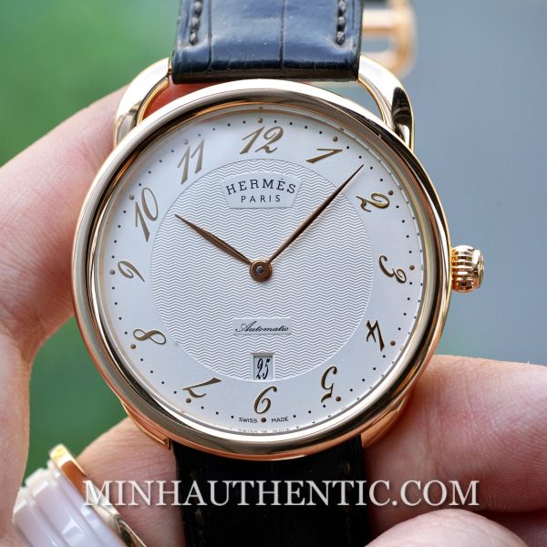 Hermes Arceau 40mm 18k Rose Gold W038085WW00