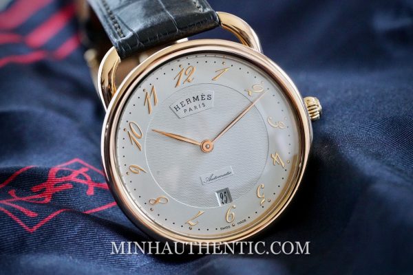 Hermes Arceau 40mm 18k Rose Gold W038085WW00 - Ảnh 7