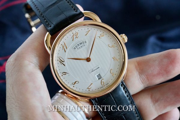 Hermes Arceau 40mm 18k Rose Gold W038085WW00 - Ảnh 14