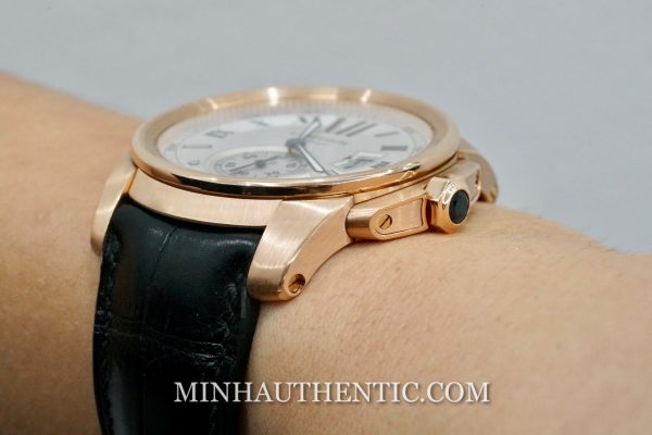 Cartier Calibre 18k Rose Gold W7100009 - Ảnh 12