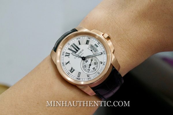 Cartier Calibre 18k Rose Gold W7100009 - Ảnh 14