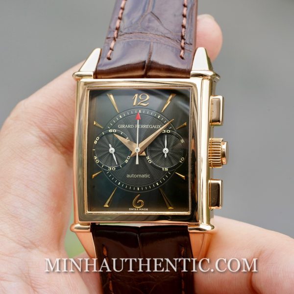 Girard Perregaux Vintage 1945 Automatic Chronograph 18k Rose Gold 2599