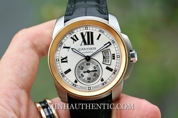 Cartier Calibre 18k Rose Gold/Steel W7100039