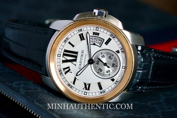 Cartier Calibre 18k Rose Gold/Steel W7100039 - Ảnh 5