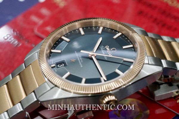 Omega Globemaster Blue Sedna Gold Steel 130.20.39.21.03.001 - Ảnh 14