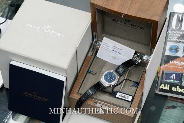 Girard Perregaux Laureato Chronograph 38mm Blue 81040-11-431-BB4A - Ảnh 5