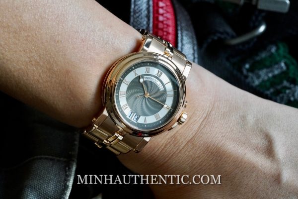 Breguet Marine 18k Rose Gold Bracelet 5817BR/Z2/RV0 Hand on