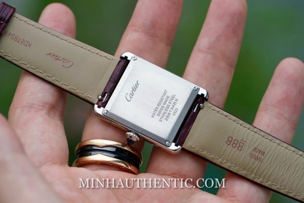 Cartier Tank Must Large Burgundy WSTA0054 - Ảnh 7