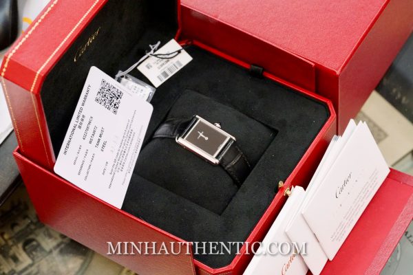 Cartier Tank Must Large Black WSTA0072 - Ảnh 3