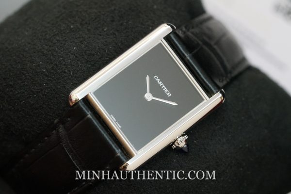 Cartier Tank Must Large Black WSTA0072 - Ảnh 4