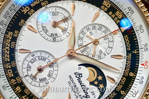 Breitling Montbrillant Olympus Automatic 1461 Chronograph 18k Rose Gold Limited Edition R19350