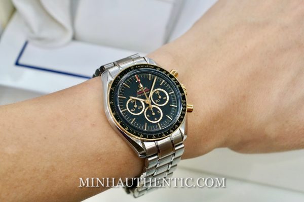 Omega Speedmaster Moonwatch Tokyo 2020 18k Gold/Steel Black 522.20.42.30.01.001 - Ảnh 10