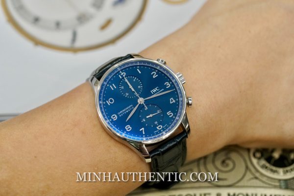 IWC Portugieser Chronograph Blue IW3716-06 - Ảnh 9