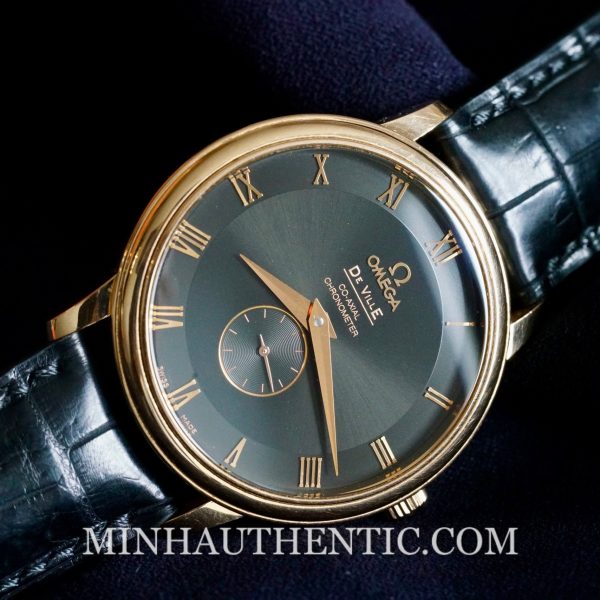 Omega De Ville Prestige Small Second Co-Axial Chronometer Black 18k Rose Gold 4614.50.01