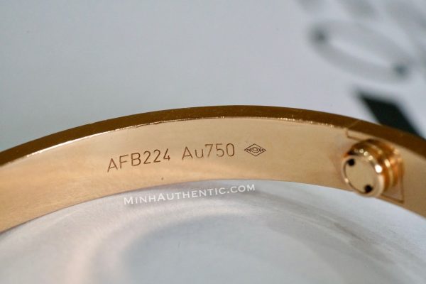 Cartier LOVE 18k Rose Gold Bracelet - Ảnh 2