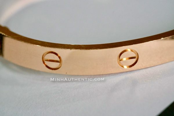 Cartier LOVE 18k Rose Gold Bracelet - Ảnh 3