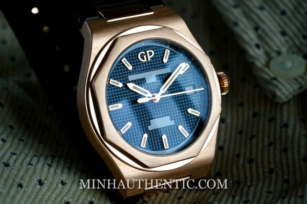 Girard Perregaux Laureato 38mm Blue Rose Gold 81005-52-432-BB6A - Ảnh 5